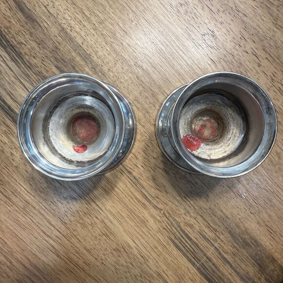 Taper/Tealight International Silver Co Silver Plate Candlestick Holders Set Vtg - Picture 4 of 12